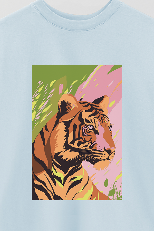 REMERA OVER ESTAMPADA TIGER B4