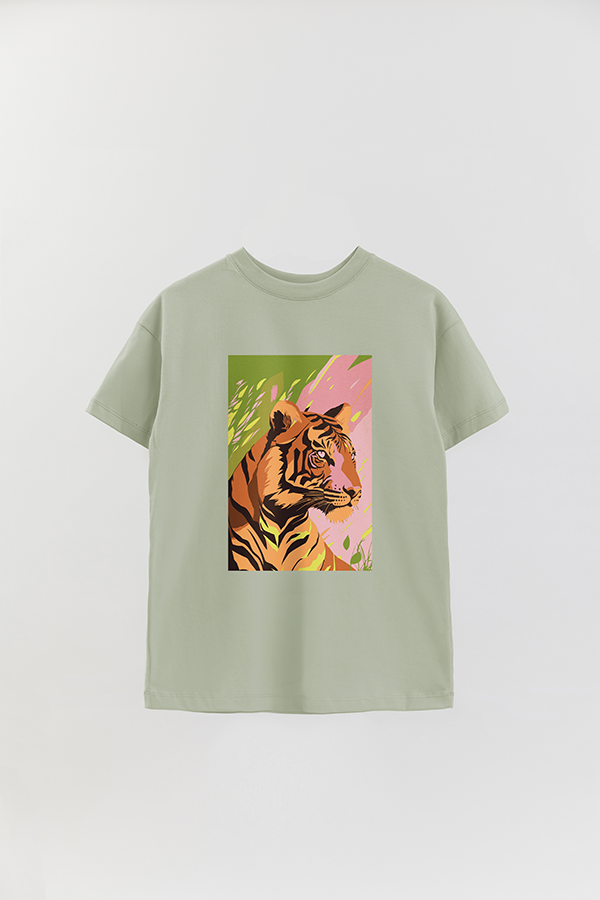REMERA OVER ESTAMPADA TIGER B4