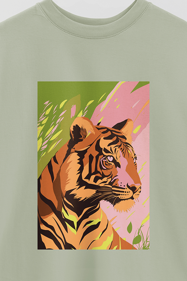 REMERA OVER ESTAMPADA TIGER B4
