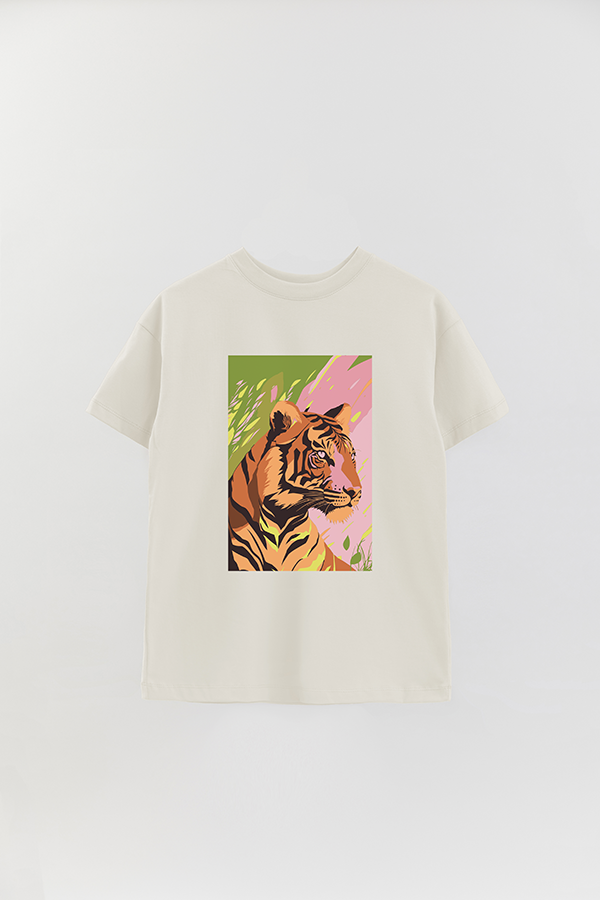 REMERA OVER ESTAMPADA TIGER B4