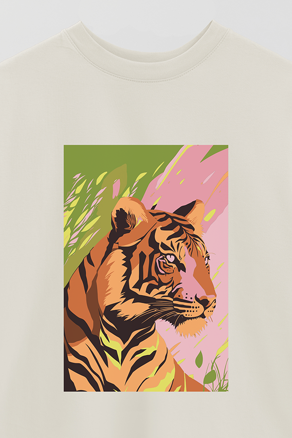 REMERA OVER ESTAMPADA TIGER B4