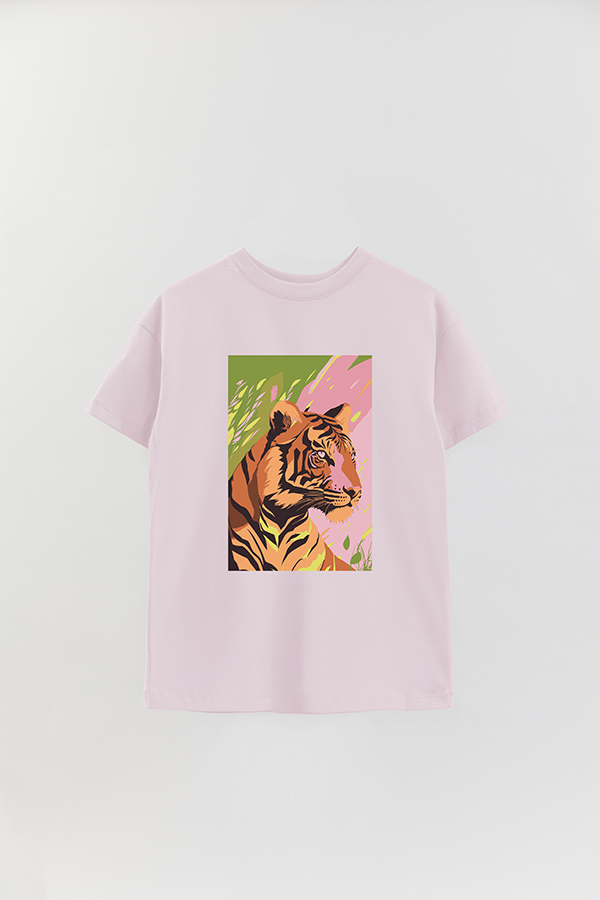 REMERA OVER ESTAMPADA TIGER B4