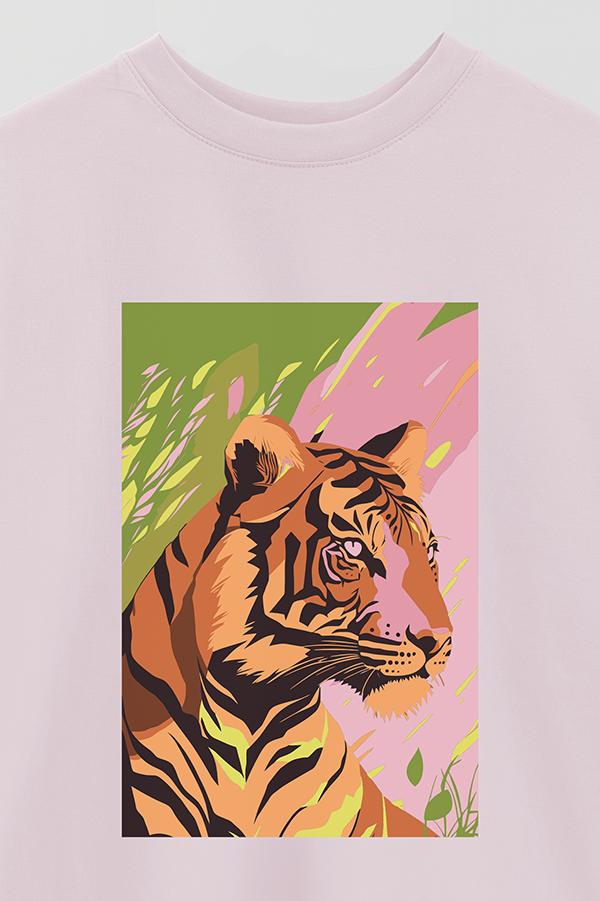 REMERA OVER ESTAMPADA TIGER B4