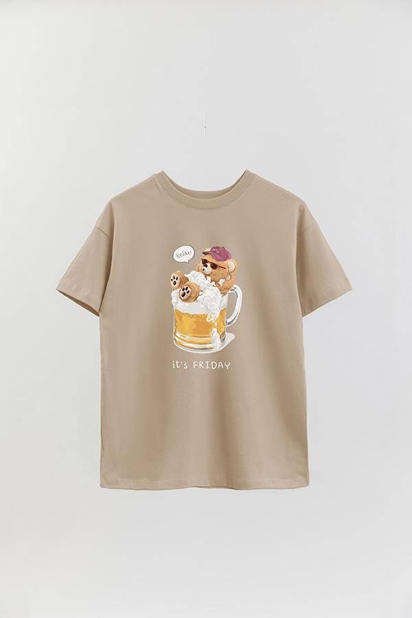 REMERA OVER ESTAMPADA UNISEX TEDDY FRIDAY