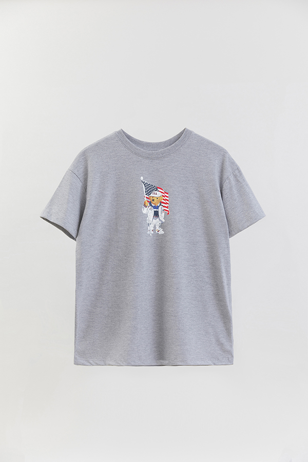 REMERA OVER ESTAMPADA UNISEX BEAR USA FLAG