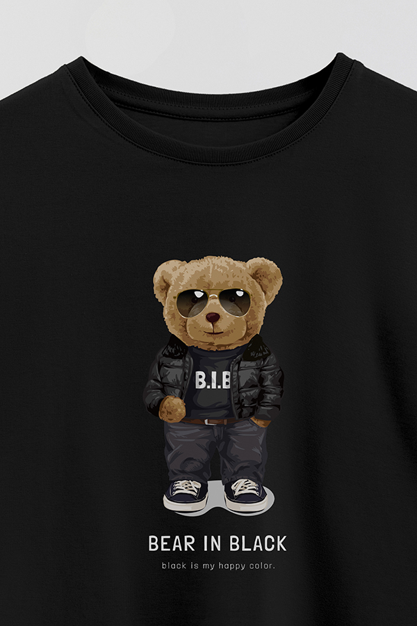 REMERA GB OVERSIZE TEDDY BEAR IN BLACK