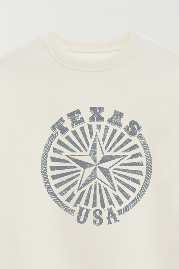 BUZO CREWNECK ESTAMPADO TEXAN TEXAS USA