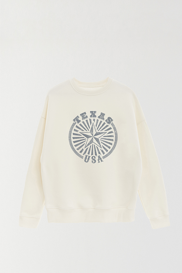 BUZO CREWNECK ESTAMPADO TEXAN TEXAS USA