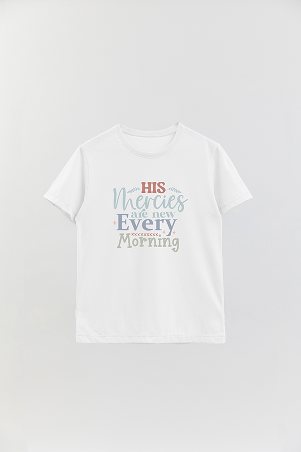 REMERA BASICA UNISEX VRS HIS MERCIES ARE NEW