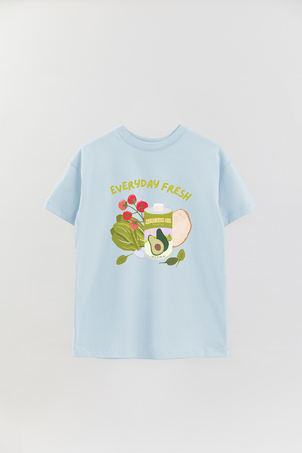REMERA OVER ESTAMPADA EVERYDAY FRESH