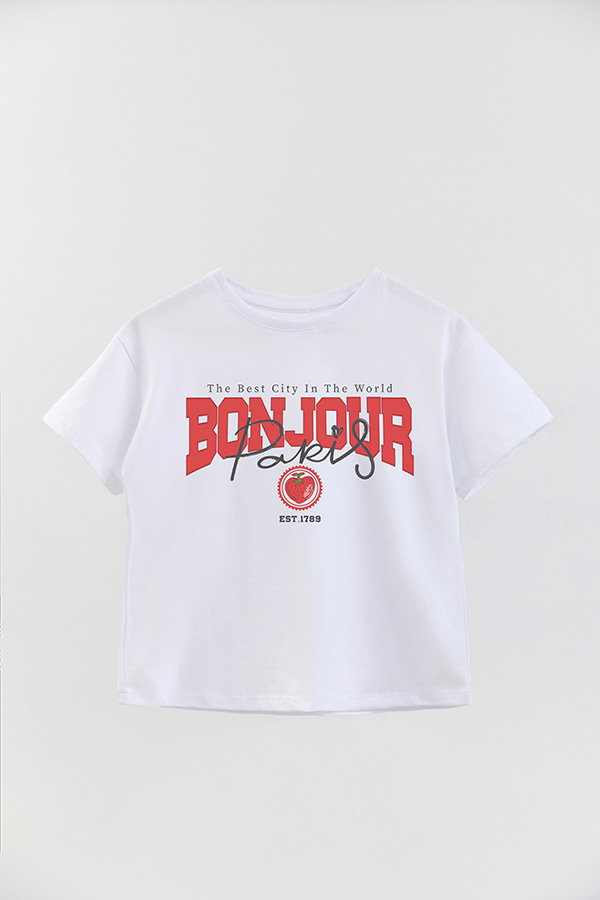 REMERA GIRL OVER BONJOUR BEST CITY