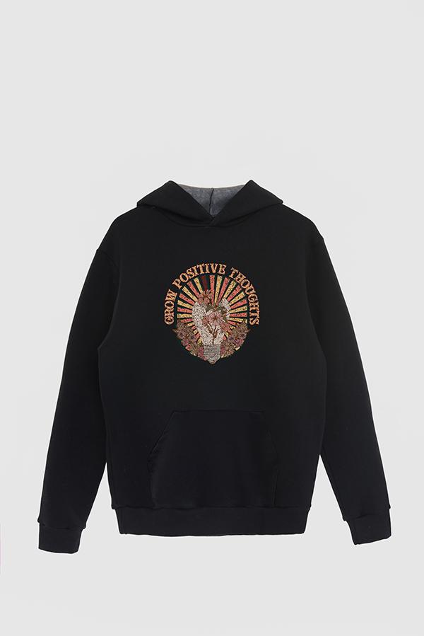 HOODIE ESTAMPADO WESTERN GROW POSITIVE THOUGHTS