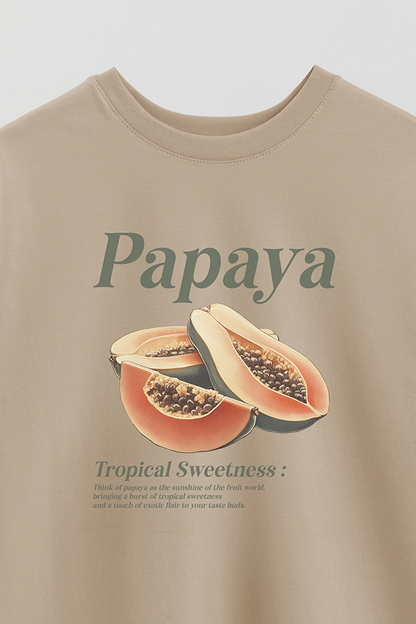 REMERA OVER ESTAMPADA HARVEST PAPAYA