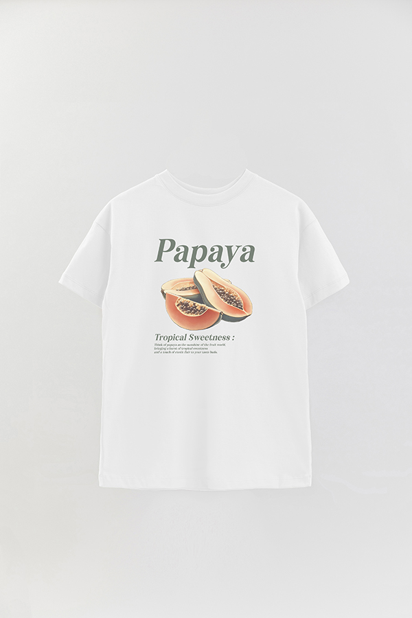 REMERA OVER ESTAMPADA HARVEST PAPAYA