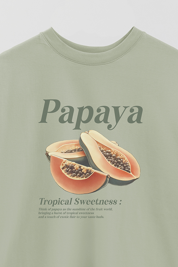 REMERA OVER ESTAMPADA HARVEST PAPAYA