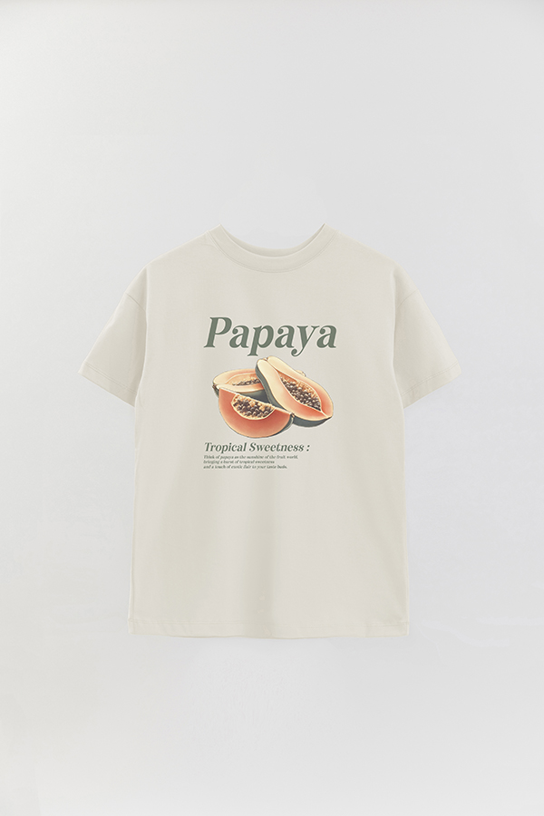 REMERA OVER ESTAMPADA HARVEST PAPAYA