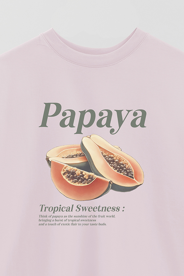 REMERA OVER ESTAMPADA HARVEST PAPAYA