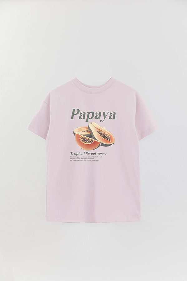 REMERA OVER ESTAMPADA HARVEST PAPAYA