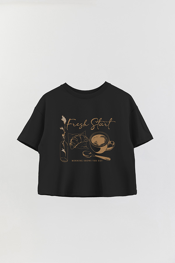 REMERA CROP ESTAMPADA FRESH START 2