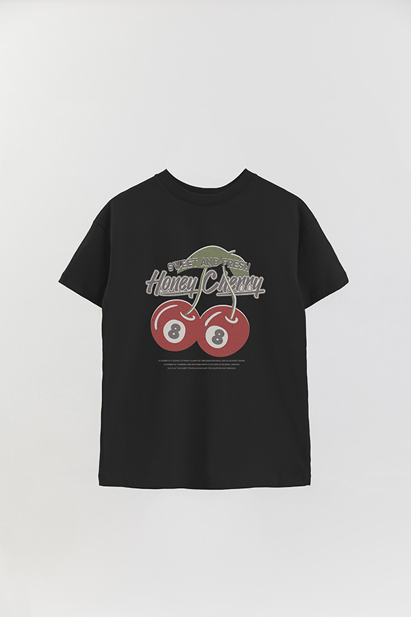 REMERA OVER ESTAMPADA HONEY CHERRY