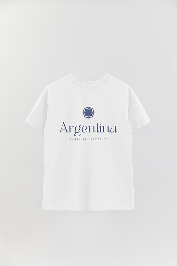 REMERA OVER ESTAMPADA ARG PV SANTA FE
