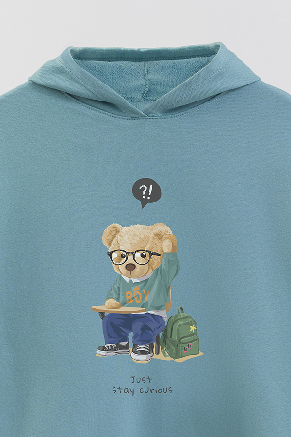 HOODIE RUSTICO KID TEDDY JUST STAY CURIOUS