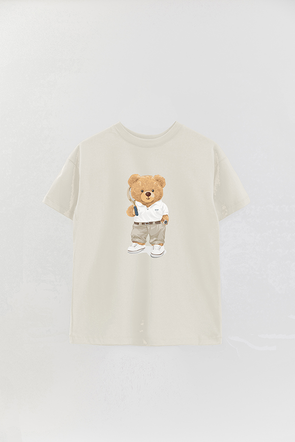 REMERA OVER ESTAMPADA UNISEX TEDDY CASUAL TENNIS