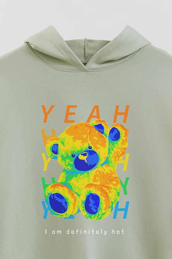 HOODIE RUSTICO KID TEDDY I'AM DEFINITELY HOT