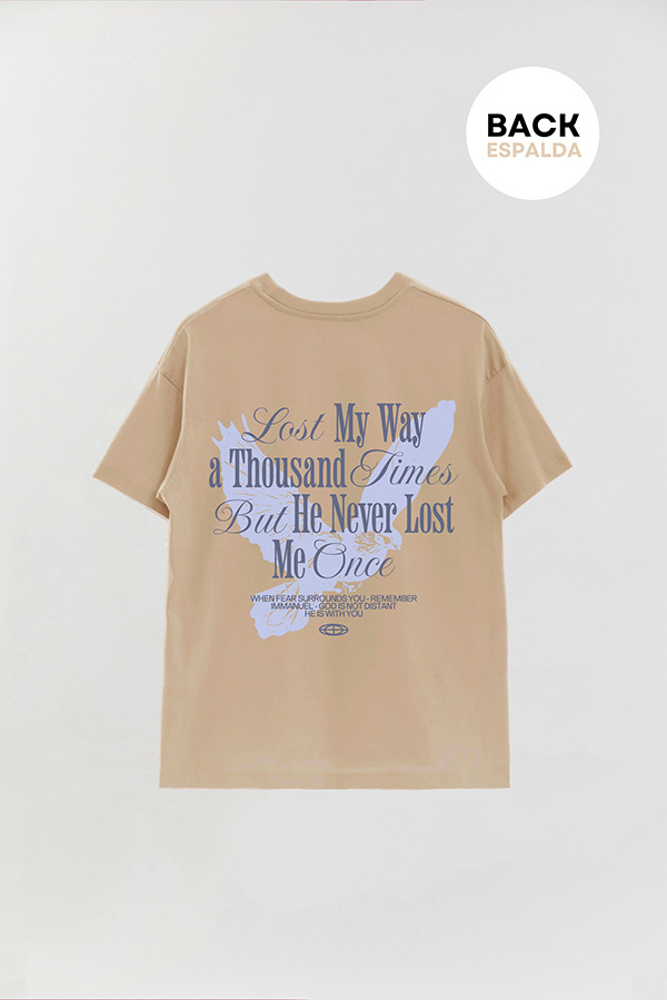 REMERA OVER ESTAMPADA UNISEX ESPALDA LOST MY WAY