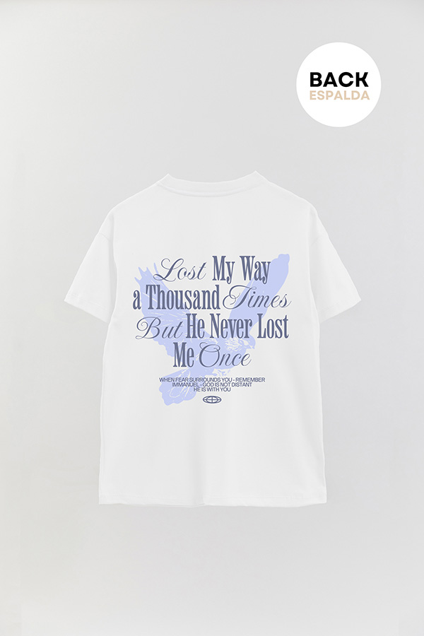 REMERA OVER ESTAMPADA UNISEX ESPALDA LOST MY WAY