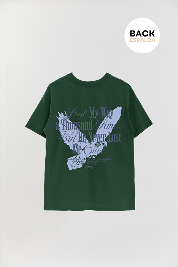 REMERA OVER ESTAMPADA UNISEX ESPALDA LOST MY WAY