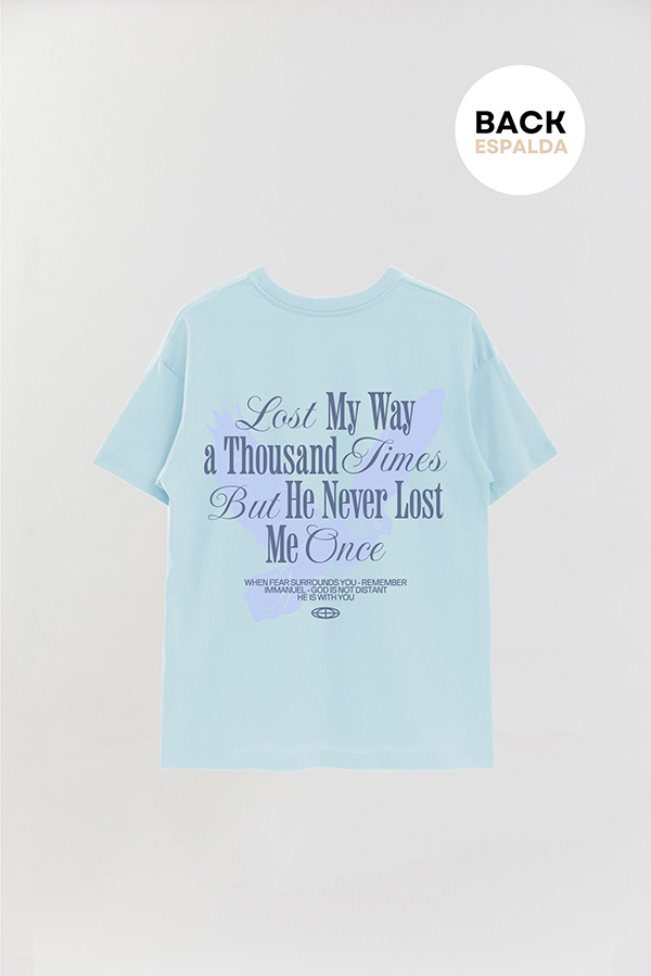 REMERA OVER ESTAMPADA UNISEX ESPALDA LOST MY WAY