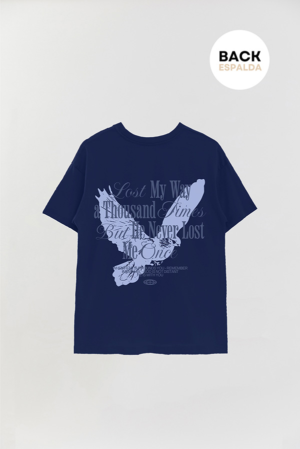 REMERA OVER ESTAMPADA UNISEX ESPALDA LOST MY WAY