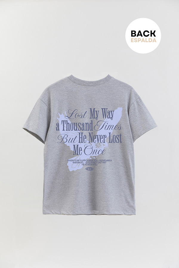 REMERA OVER ESTAMPADA UNISEX ESPALDA LOST MY WAY