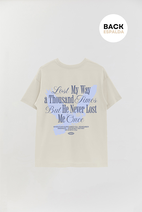 REMERA OVER ESTAMPADA UNISEX ESPALDA LOST MY WAY