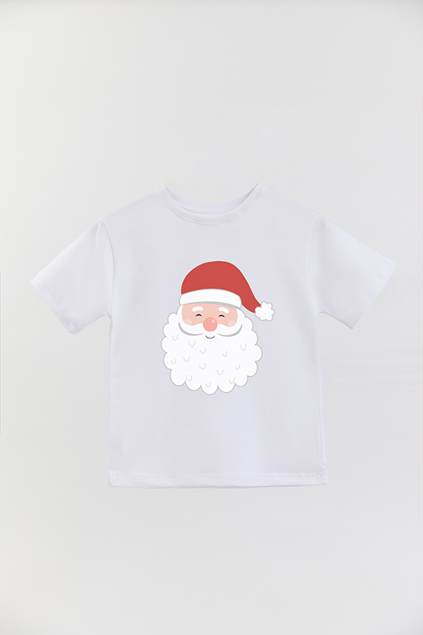REMERA BASICA ESTAMPADA PASTEL CHRISTMAS SANTA