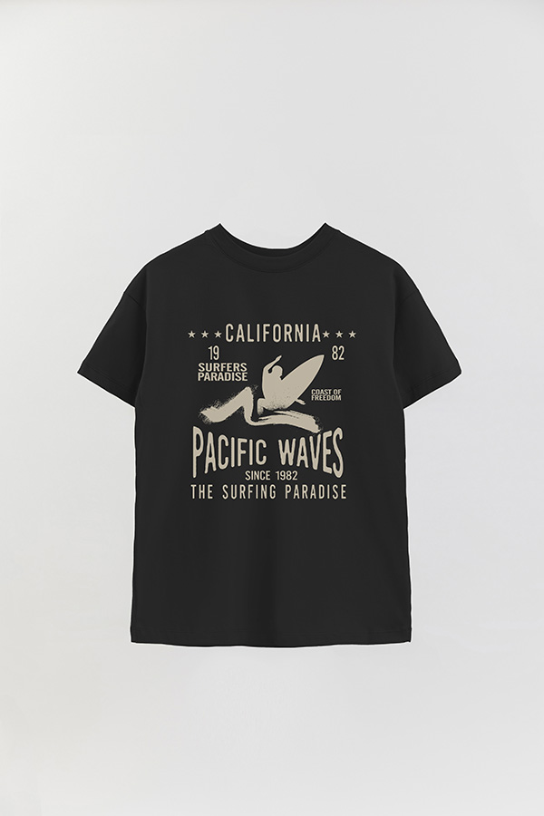 REMERA OVER ESTAMPADA CALIFORNIA PACIFIC WAVES