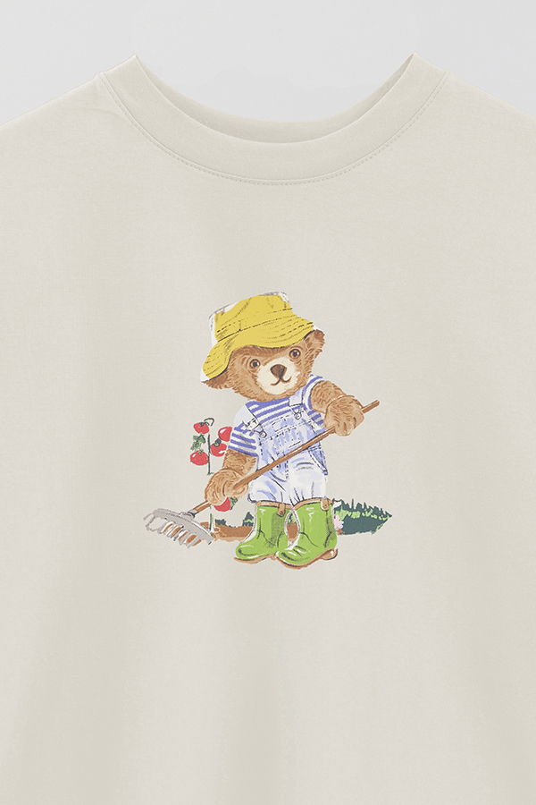 REMERA OVER ESTAMPADA UNISEX BEAR GARDENER