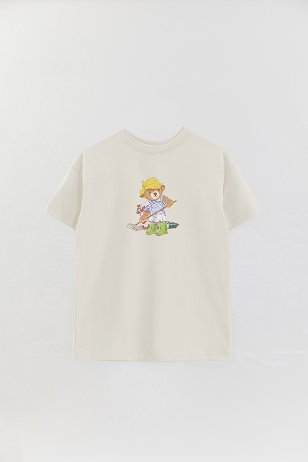 REMERA OVER ESTAMPADA UNISEX BEAR GARDENER