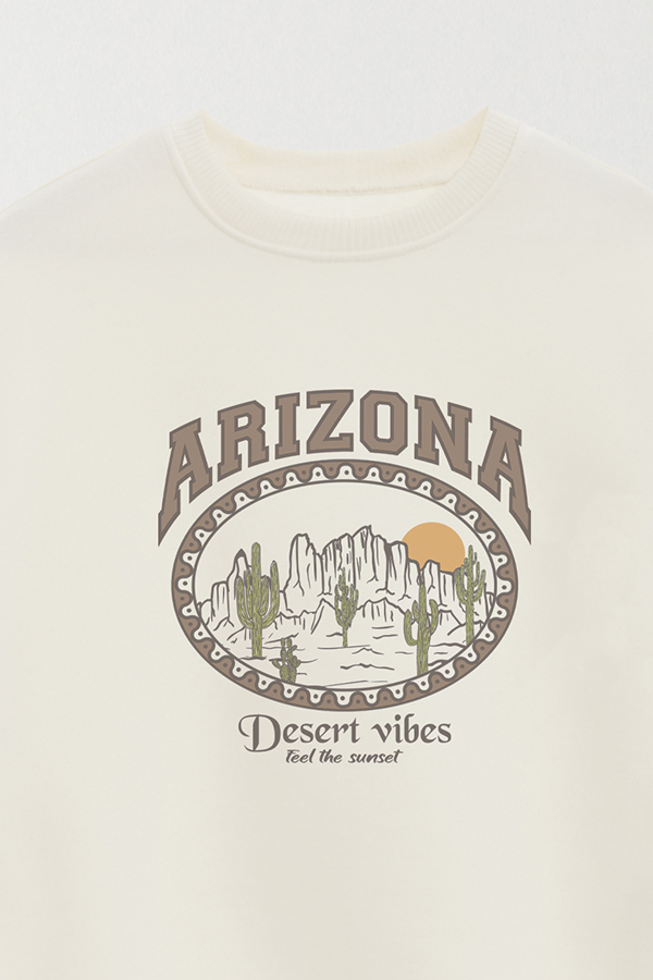 BUZO CREWNECK ESTAMPADO WESTERN DESERT VIBES