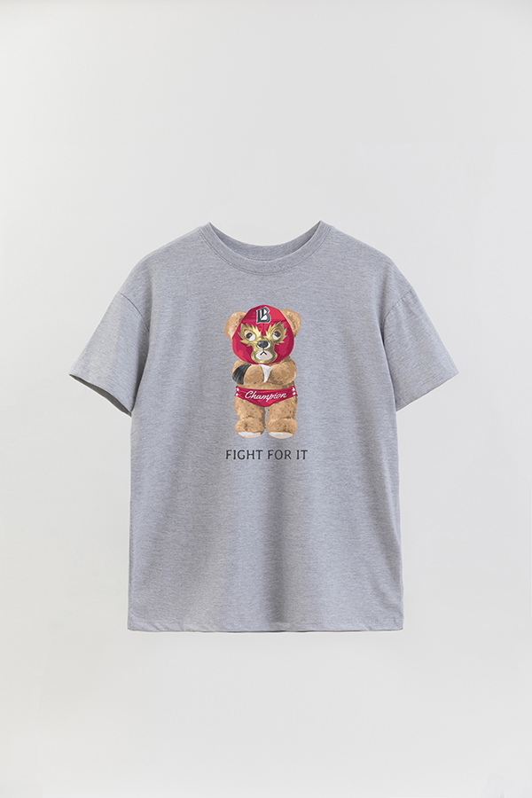 REMERA OVER ESTAMPADA UNISEX TEDDY FIGHT FOR IT