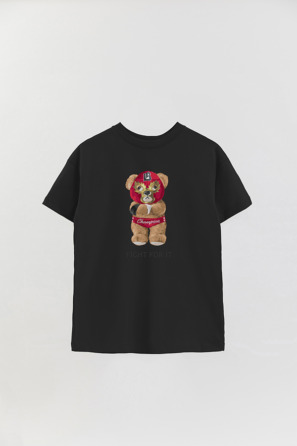 REMERA OVER ESTAMPADA UNISEX TEDDY FIGHT FOR IT