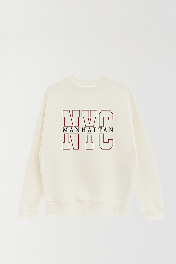 BUZO CREWNECK ESTAMPADO VARSITY NYC MANHATTAN