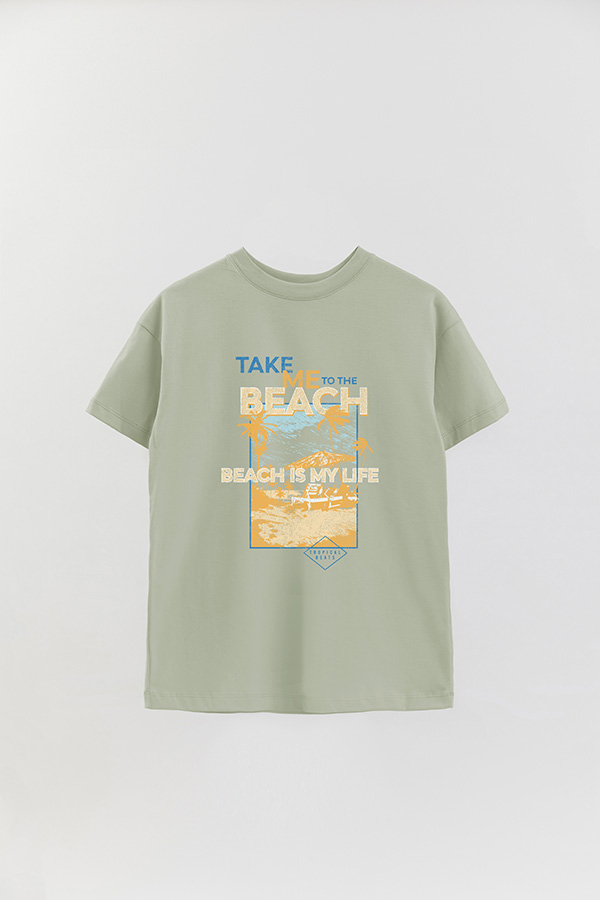 REMERA OVER ESTAMPADA TAKE ME TO THE BEACH