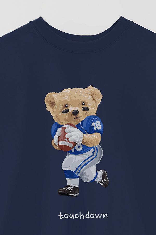 REMERA OVER ESTAMPADA UNISEX TEDDY AMERICAN FOOTBALL