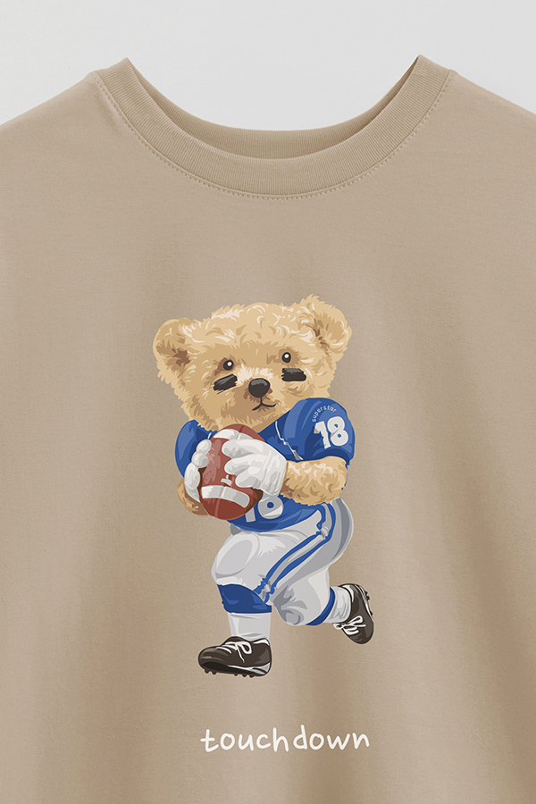 REMERA OVER ESTAMPADA UNISEX TEDDY AMERICAN FOOTBALL