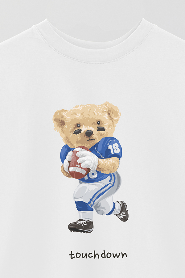 REMERA OVER ESTAMPADA UNISEX TEDDY AMERICAN FOOTBALL