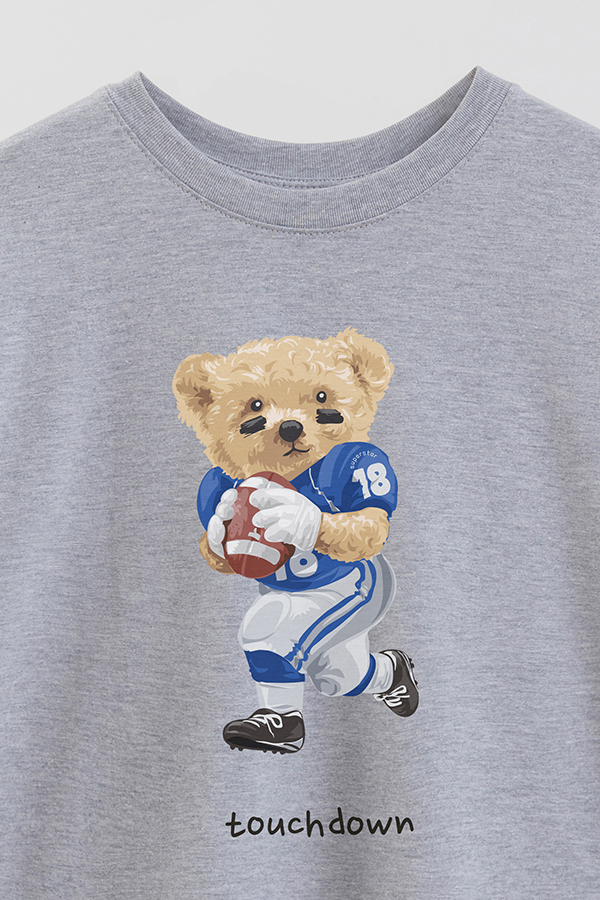 REMERA OVER ESTAMPADA UNISEX TEDDY AMERICAN FOOTBALL