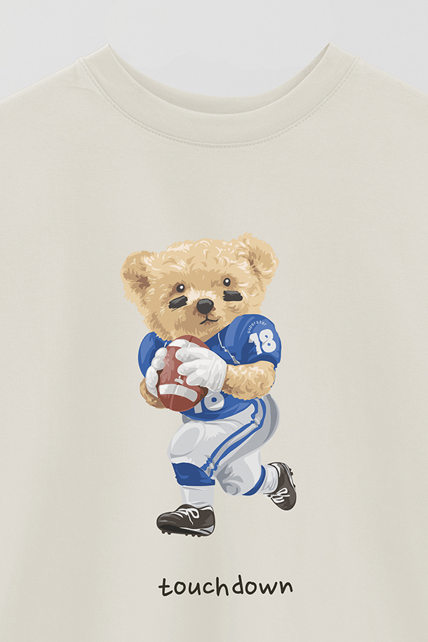 REMERA OVER ESTAMPADA UNISEX TEDDY AMERICAN FOOTBALL
