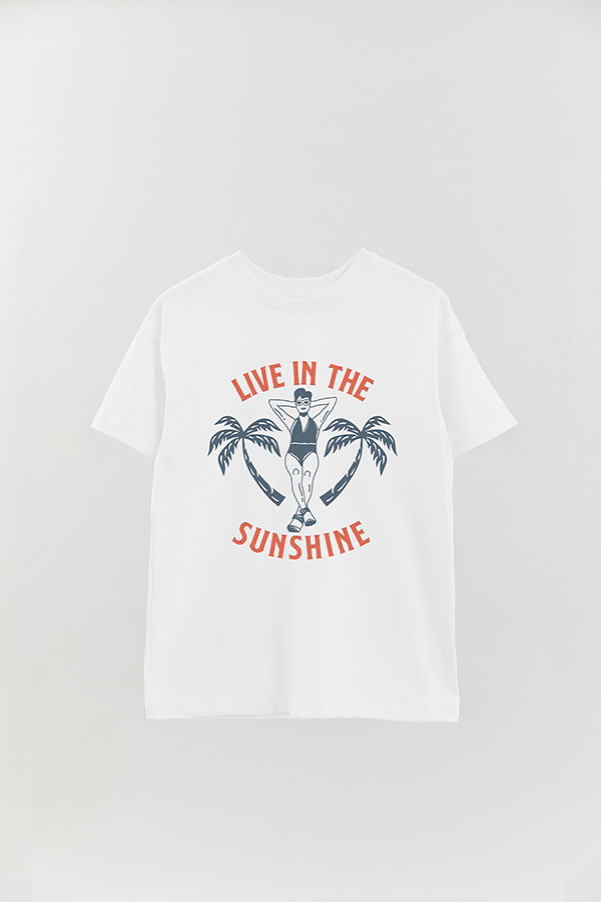 REMERA OVER ESTAMPADA SM LIVE IN THE SUNSHINE